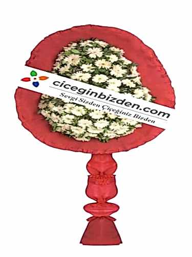 Tek Katlı Beyaz Gerbera Sepeti