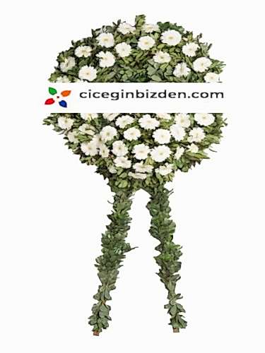 Beyaz Gerbera Cenaze Çelenk