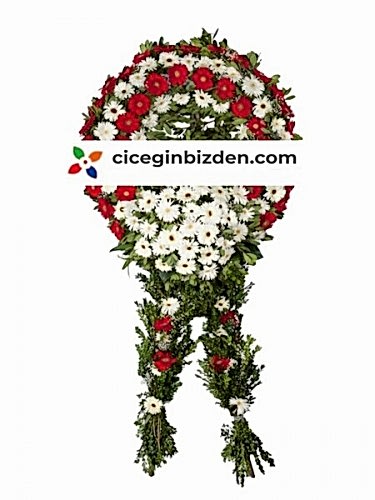 Kırmızı Beyaz Gerbera Çelenk
