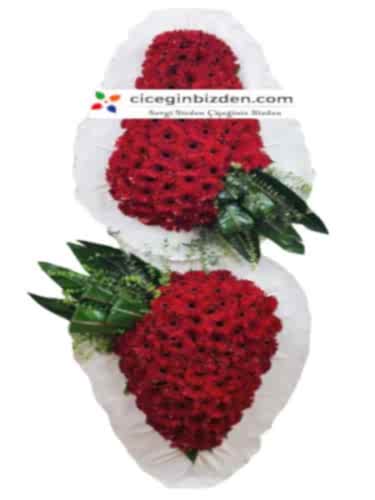 Çiftli Dolgun Kırmızı Gerbera Sepet